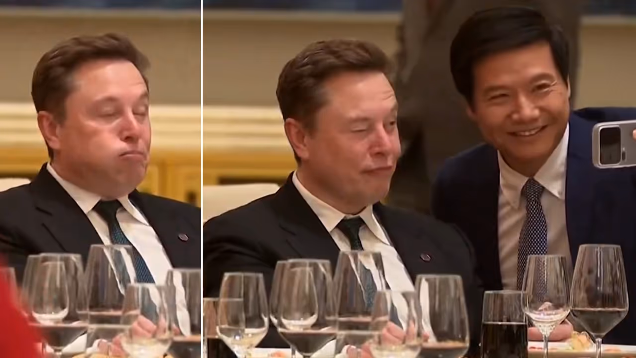 Viral Video | ‘Meme Mode Activated’: Elon Musk Steals Spotlight While Posing With Tim Cook, Xiaomi’s Lei Jun in Beijing Viral Video | ‘Meme Mode Activated’: Elon Musk Steals Spotlight While Posing With Tim Cook, Xiaomi’s Lei Jun in Beijing