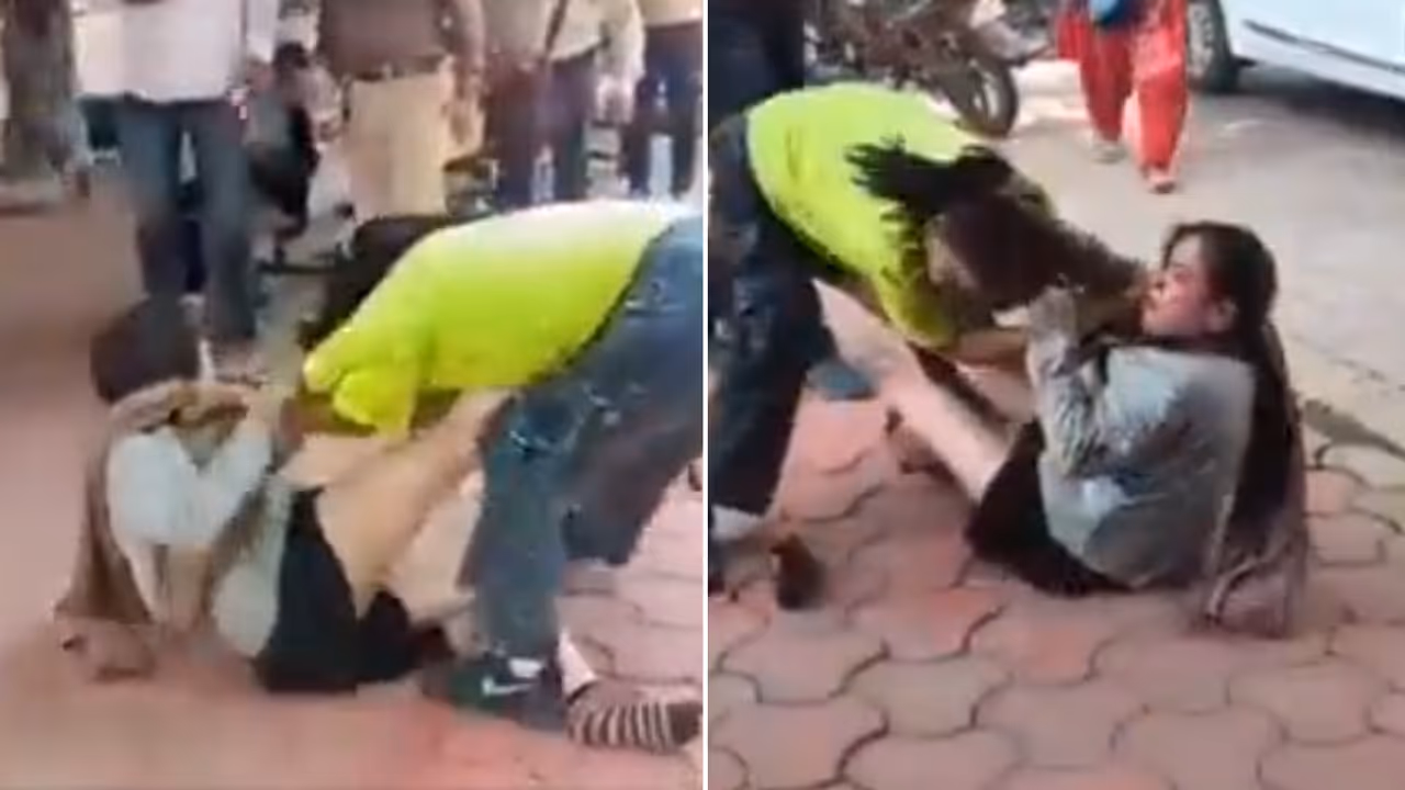 WATCH | Hair Pulling, Kicks And Punches Inside Jabalpur SP Office Shock Onlookers, Video Goes Viral WATCH | Hair Pulling, Kicks And Punches Inside Jabalpur SP Office Shock Onlookers, Video Goes Viral