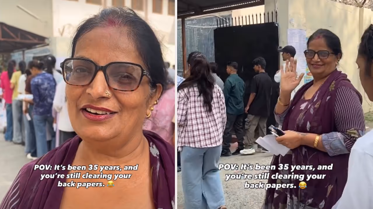 50 Year Old Appears For College Exam After 35 Years, Viral Video Inspires Internet (WATCH) 50 Year Old Appears For College Exam After 35 Years, Viral Video Inspires Internet (WATCH)