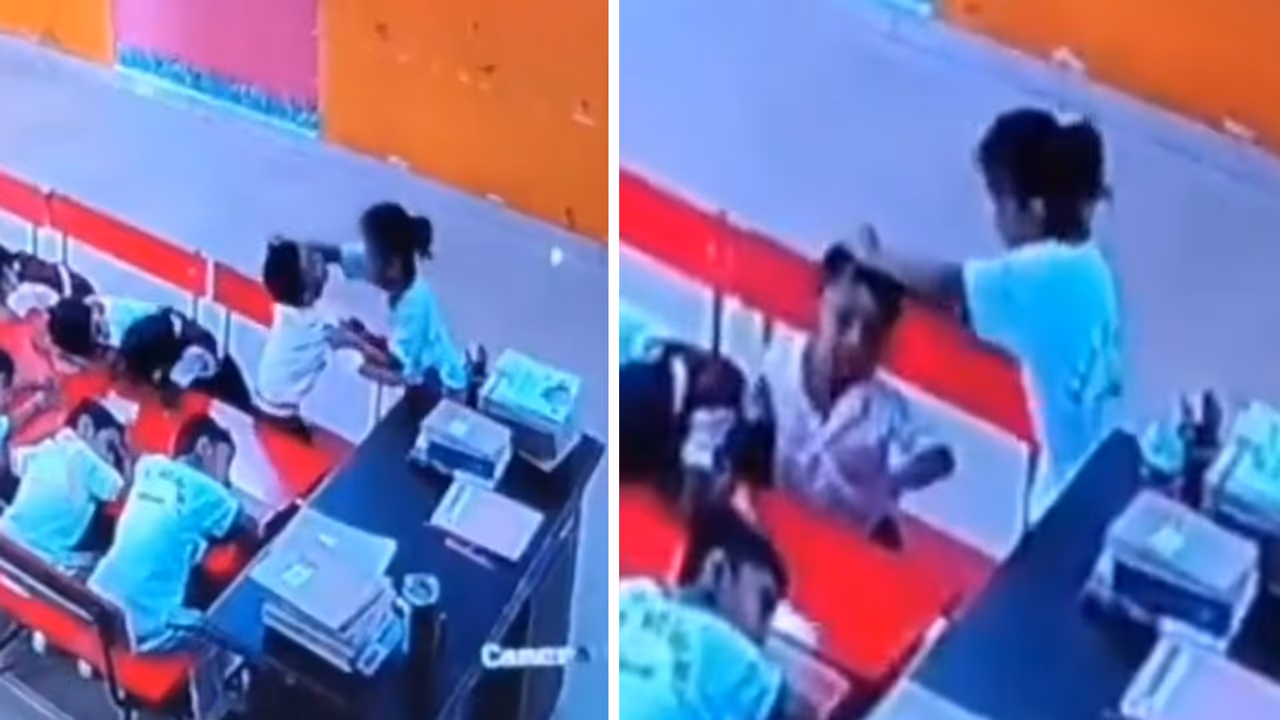 Lucknow Shocker: 5 Year Old Allegedly Beaten by Class Monitor, Viral CCTV Video Sparks Outrage (WATCH) Lucknow Shocker: 5 Year Old Allegedly Beaten by Class Monitor, Viral CCTV Video Sparks Outrage (WATCH)