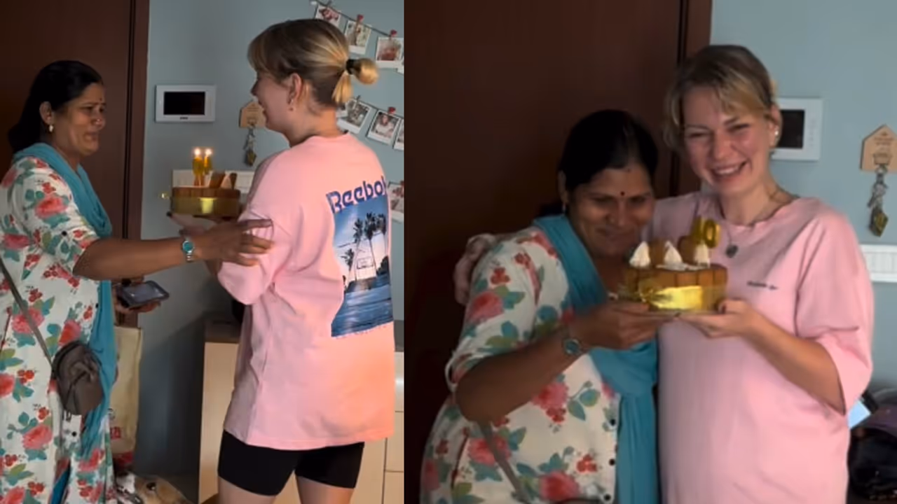Viral Video: Russian Woman Gives Bengaluru House Help Her First Birthday Cake, Leaves Her in Tears | WATCH Viral Video: Russian Woman Gives Bengaluru House Help Her First Birthday Cake, Leaves Her in Tears | WATCH