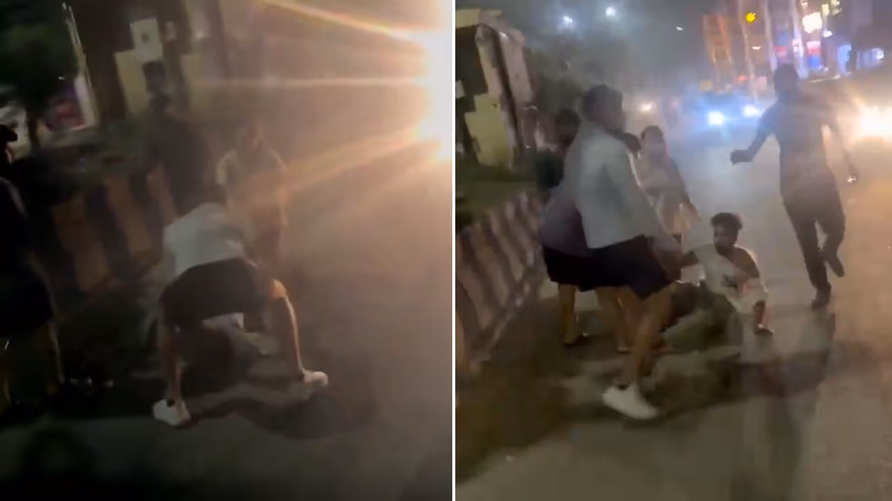 Viral Video: Ghaziabad Man Chased, Slapped And Thrown To Ground During Parking Dispute (WATCH) Viral Video: Ghaziabad Man Chased, Slapped And Thrown To Ground During Parking Dispute (WATCH)