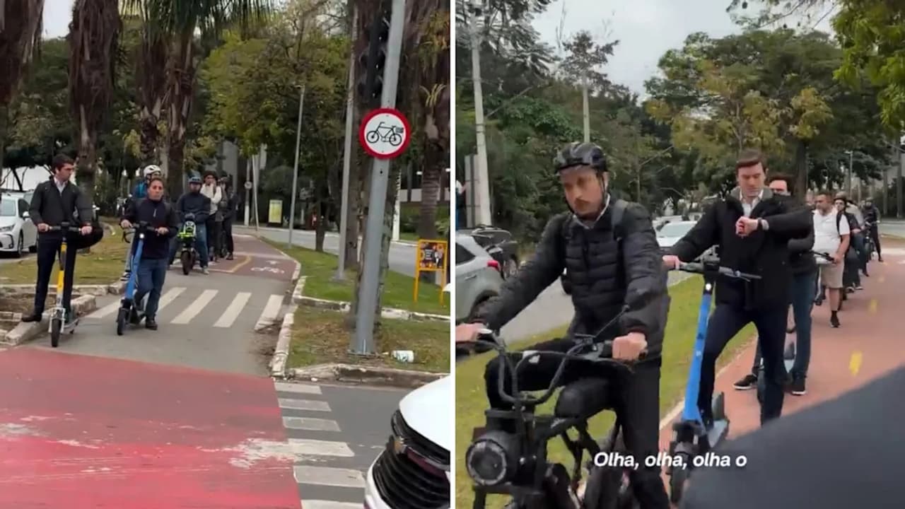 Cyclist Performs High Risk Stunts In Moving Traffic In Brazil, Video Sparks Calls For His Arrest Cyclist Performs High Risk Stunts In Moving Traffic In Brazil, Video Sparks Calls For His Arrest