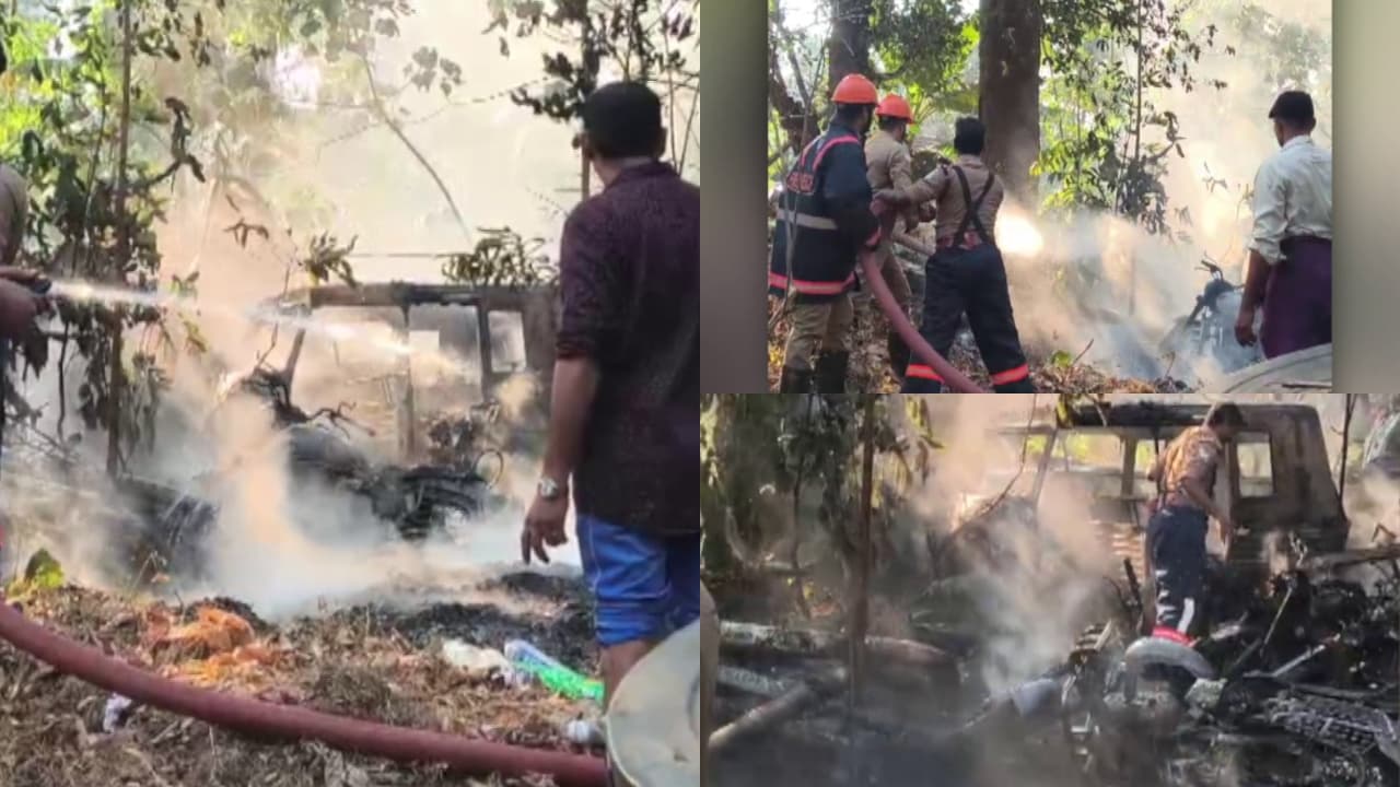 Fire at pangod Police station Fire at pangod Police station