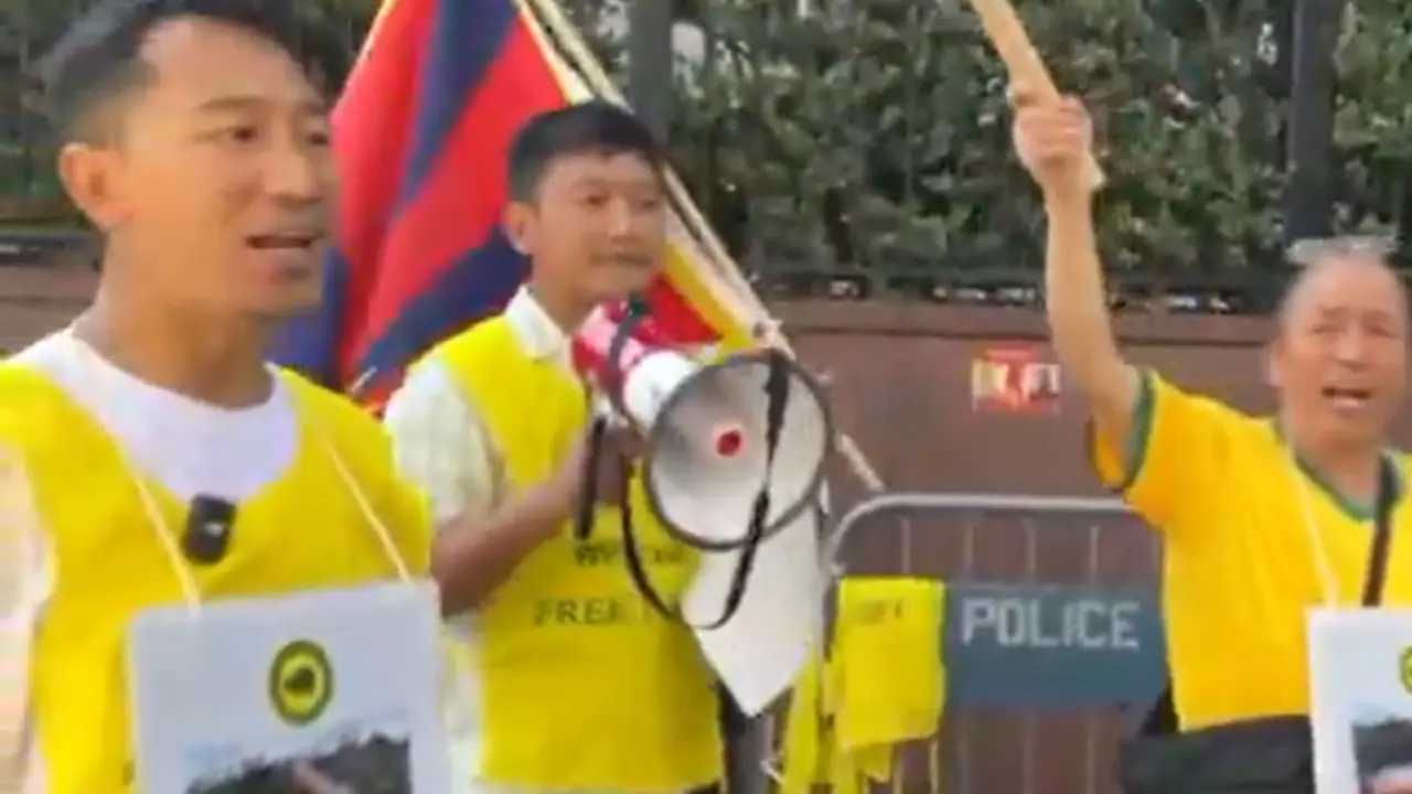 Protesters chant “China Out of Tibet Now” at UN New York