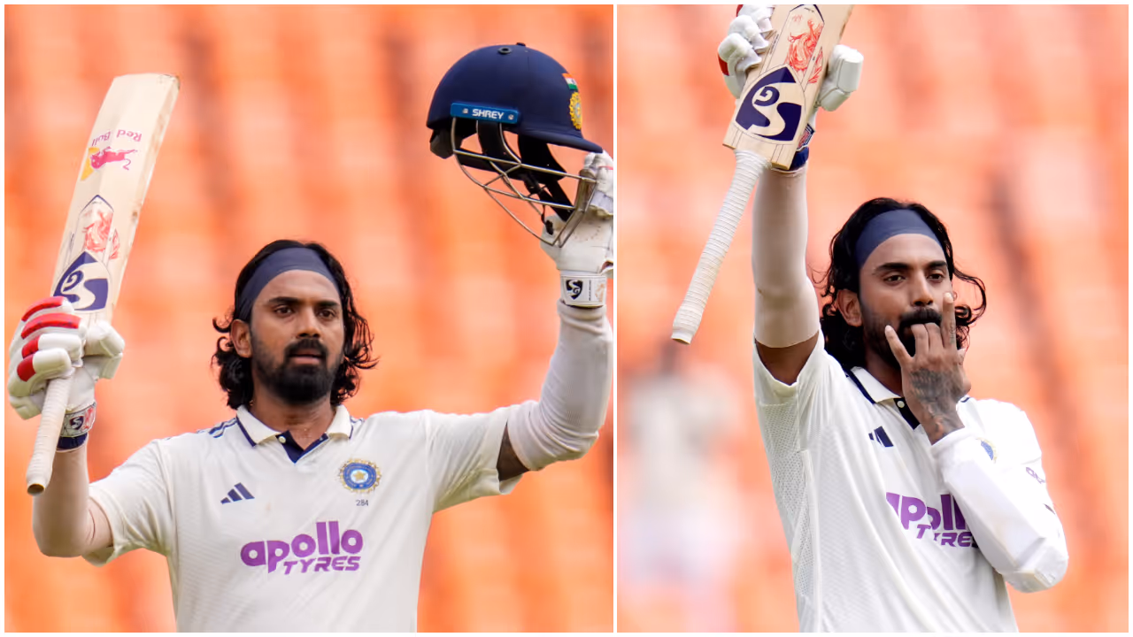 KL Rahul Celebrating His Century