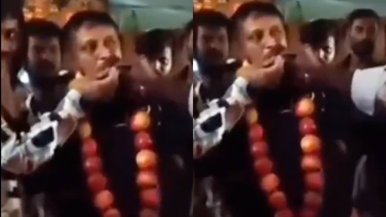 Inmate Srinivasa alias Gubbachhi Seena celebrating birthday inside Parappana Agrahara Jail, Bengaluru