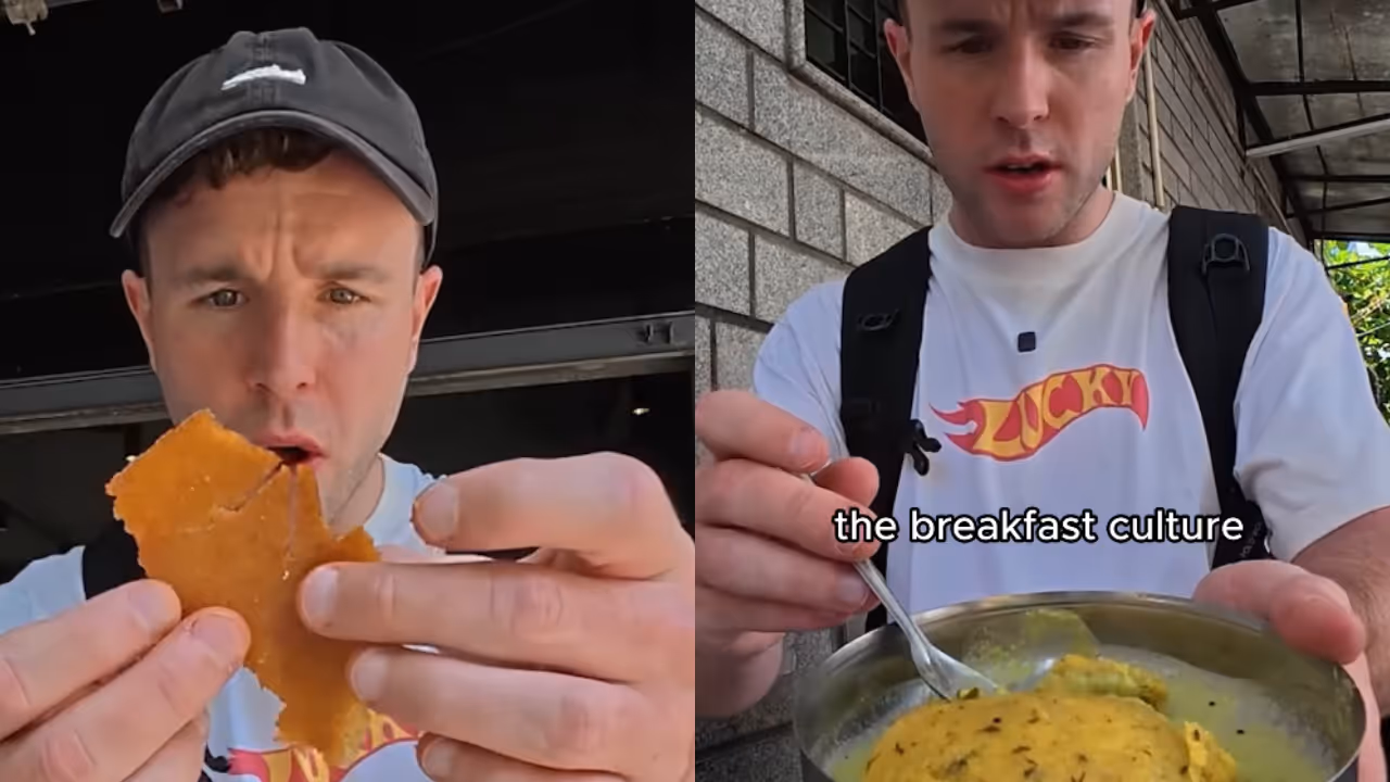 Scottish vlogger Hugh Abroad enjoys Bengaluru’s famous breakfast dishes Scottish vlogger Hugh Abroad enjoys Bengaluru’s famous breakfast dishes
