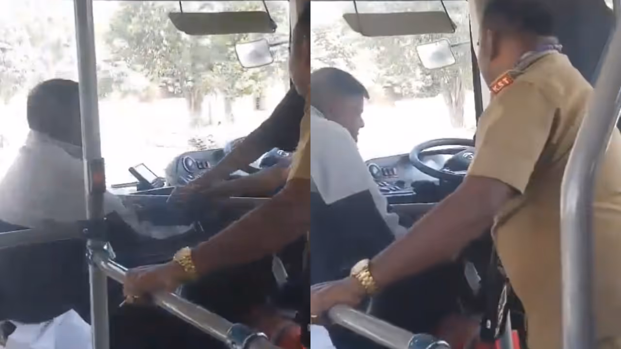 BMTC driver assaulted by cab driver in Bengaluru road rage incident BMTC driver assaulted by cab driver in Bengaluru road rage incident