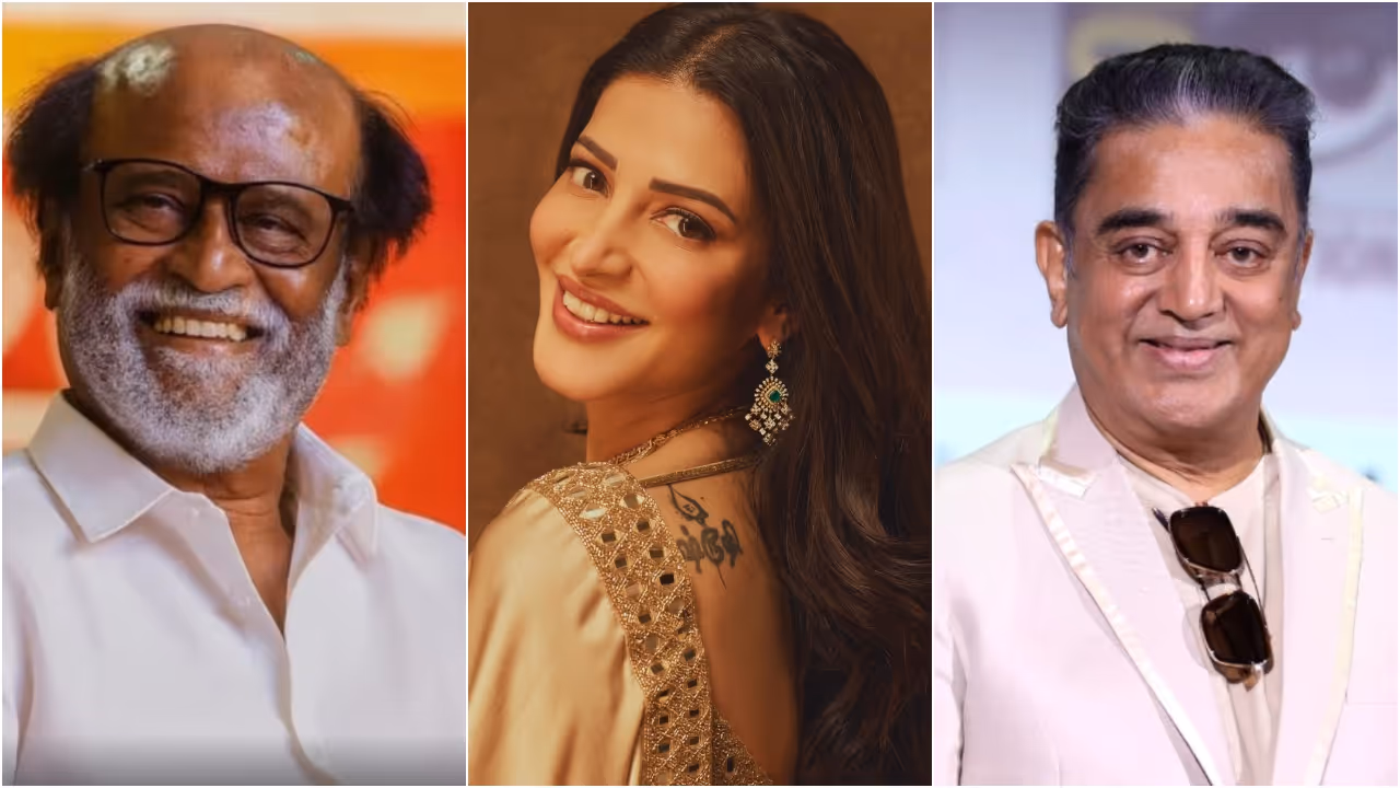 Shruti Haasan Kamal Haasan Rajinikanth Shruti Haasan Kamal Haasan Rajinikanth