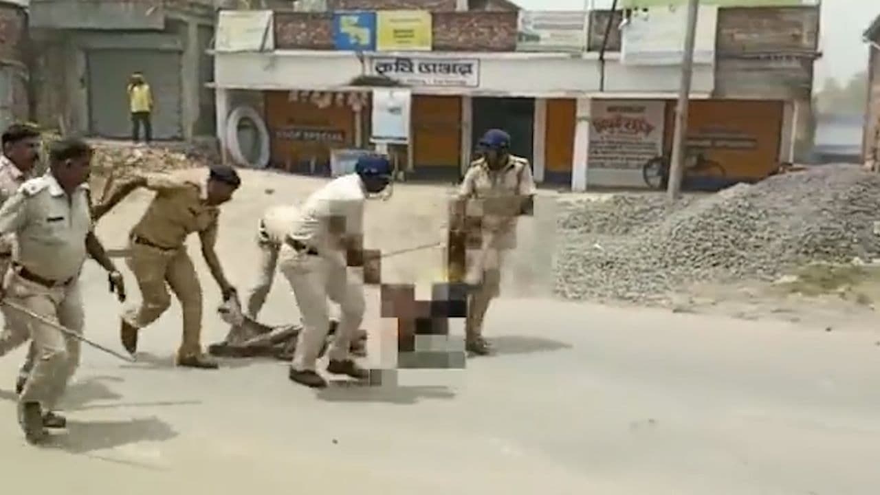 Allegation against the state police for dragging the body of the deceased victim of Kaliaganj anger expressed on social media Shuvendu Adhikari