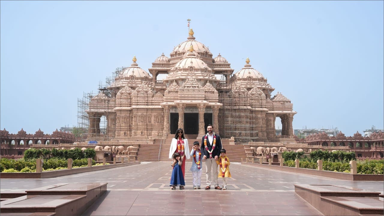 US Vice President JD Vance Visits Akshardham Temple