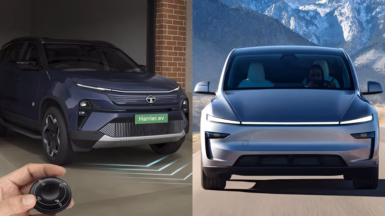 Tesla Modey Y vs Tata harrier ev 