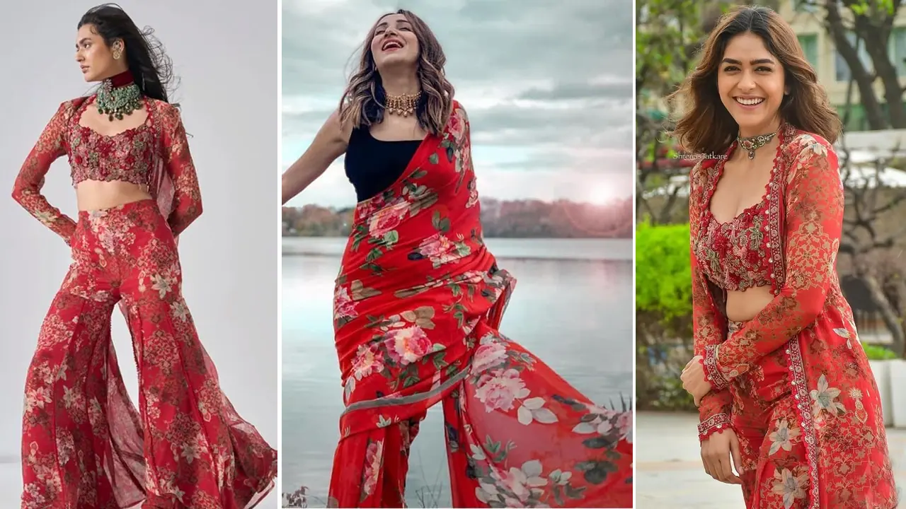 Daily Wear Printed Saree Reuse for 5 designer dresses Daily Wear Printed Saree Reuse for 5 designer dresses