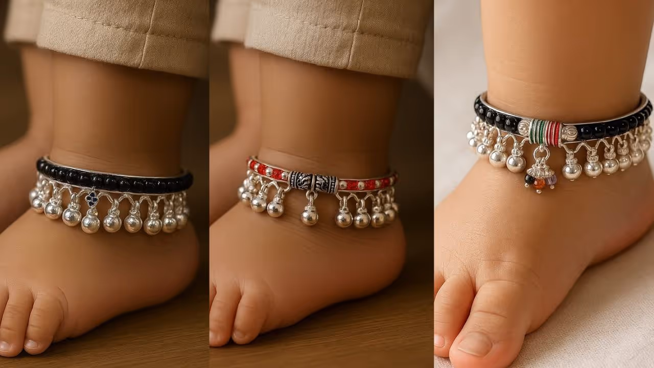 Best baby kada payal designs for gifting newborn girls Best baby kada payal designs for gifting newborn girls