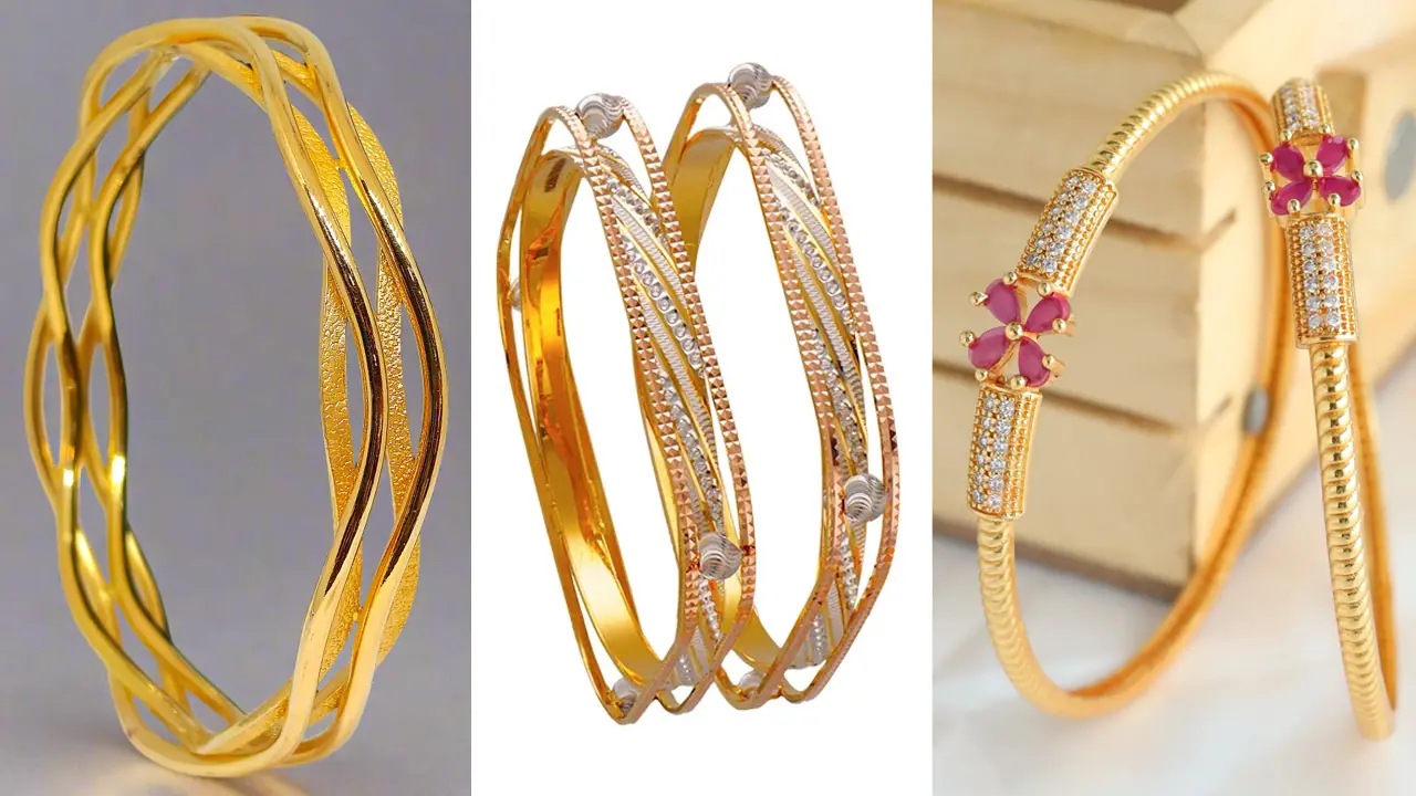 Minimalist Gold 2 to 6 Gram Bangles Rich Designs Minimalist Gold 2 to 6 Gram Bangles Rich Designs