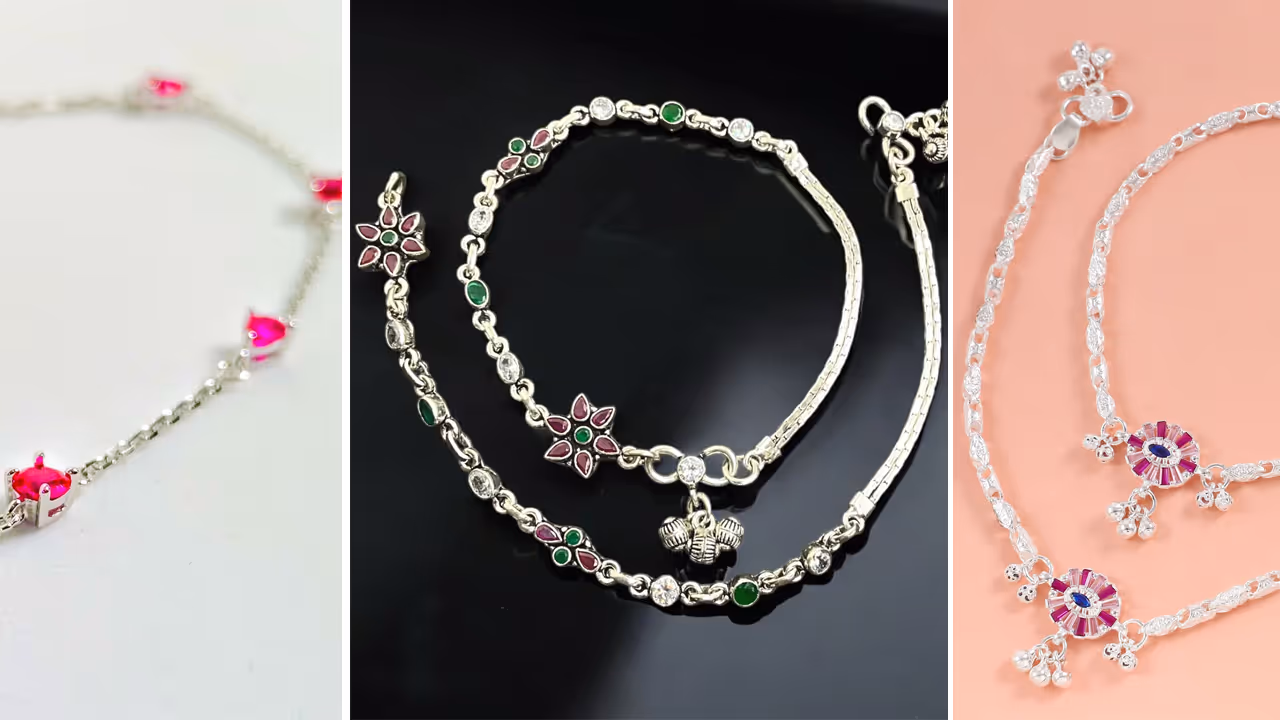 Single layer fancy anklet payal Designs Single layer fancy anklet payal Designs