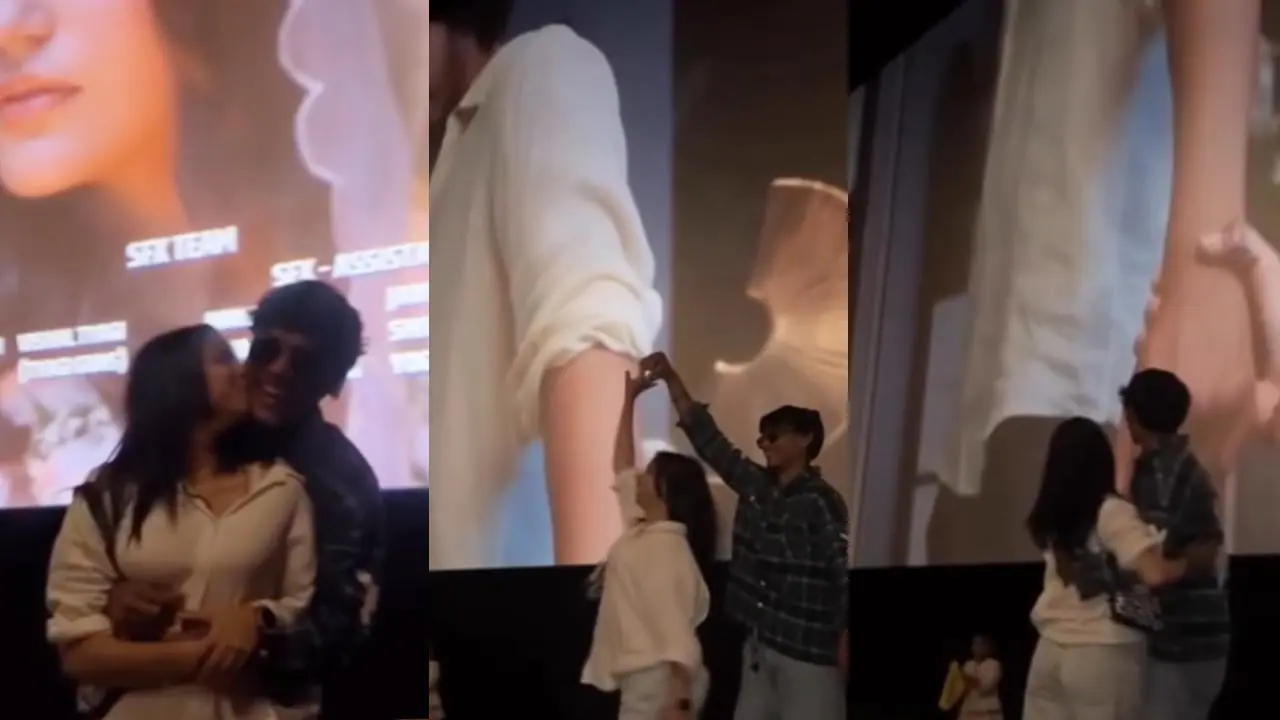 saiyaara craze couple dance and romance in theater saiyaara craze couple dance and romance in theater