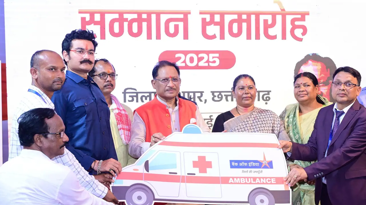 Vishnu Deo Sai jashpur visit started ambulance service Vishnu Deo Sai jashpur visit started ambulance service