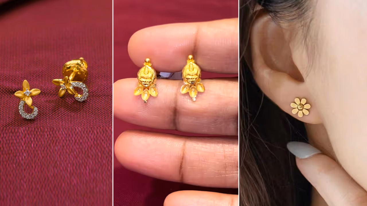 1 Gram Mini Gold Earrings Designs Elevate Your Style 1 Gram Mini Gold Earrings Designs Elevate Your Style