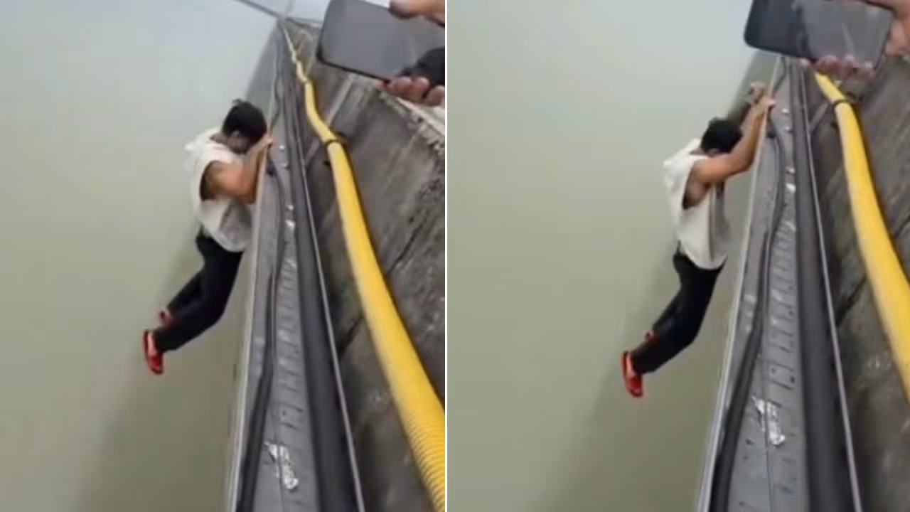 Assam man doing stunts