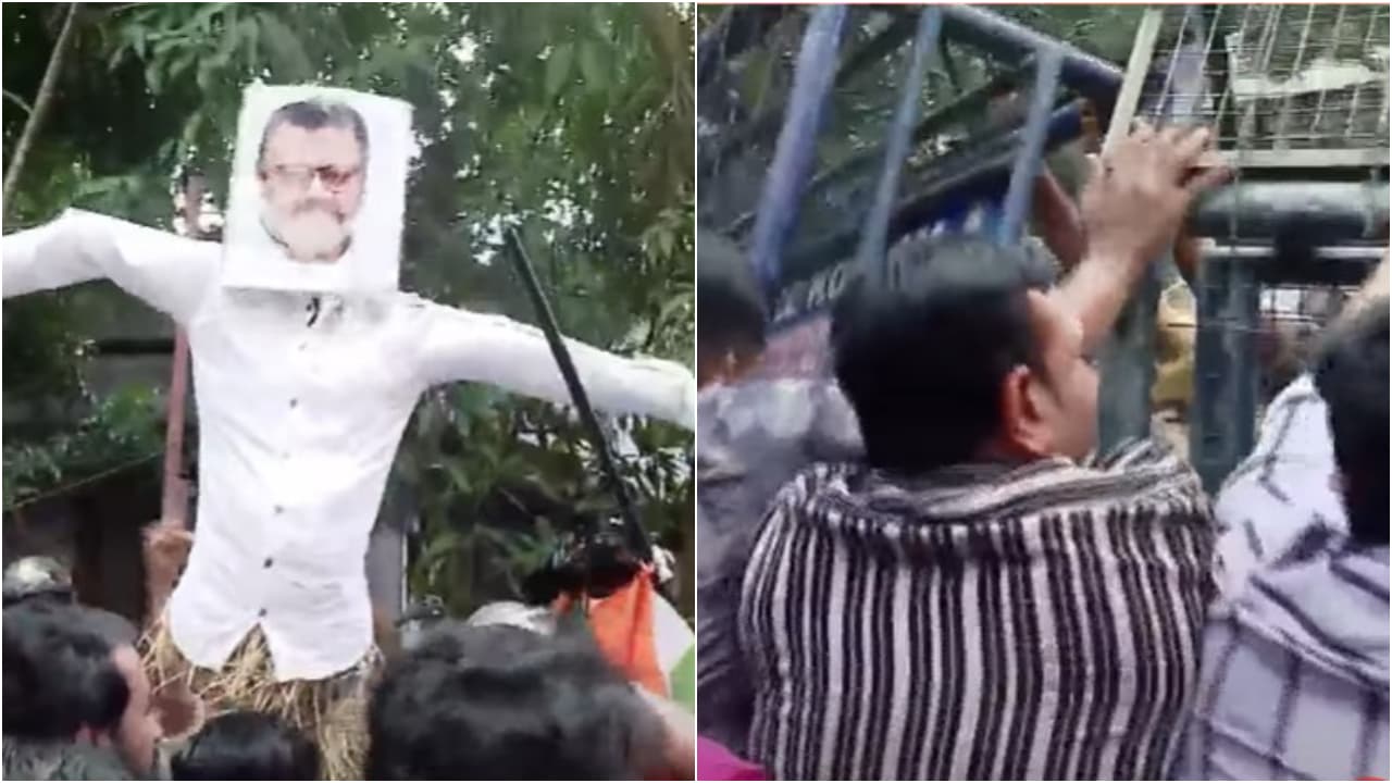 youth congress protest against Suresh Gopi youth congress protest against Suresh Gopi