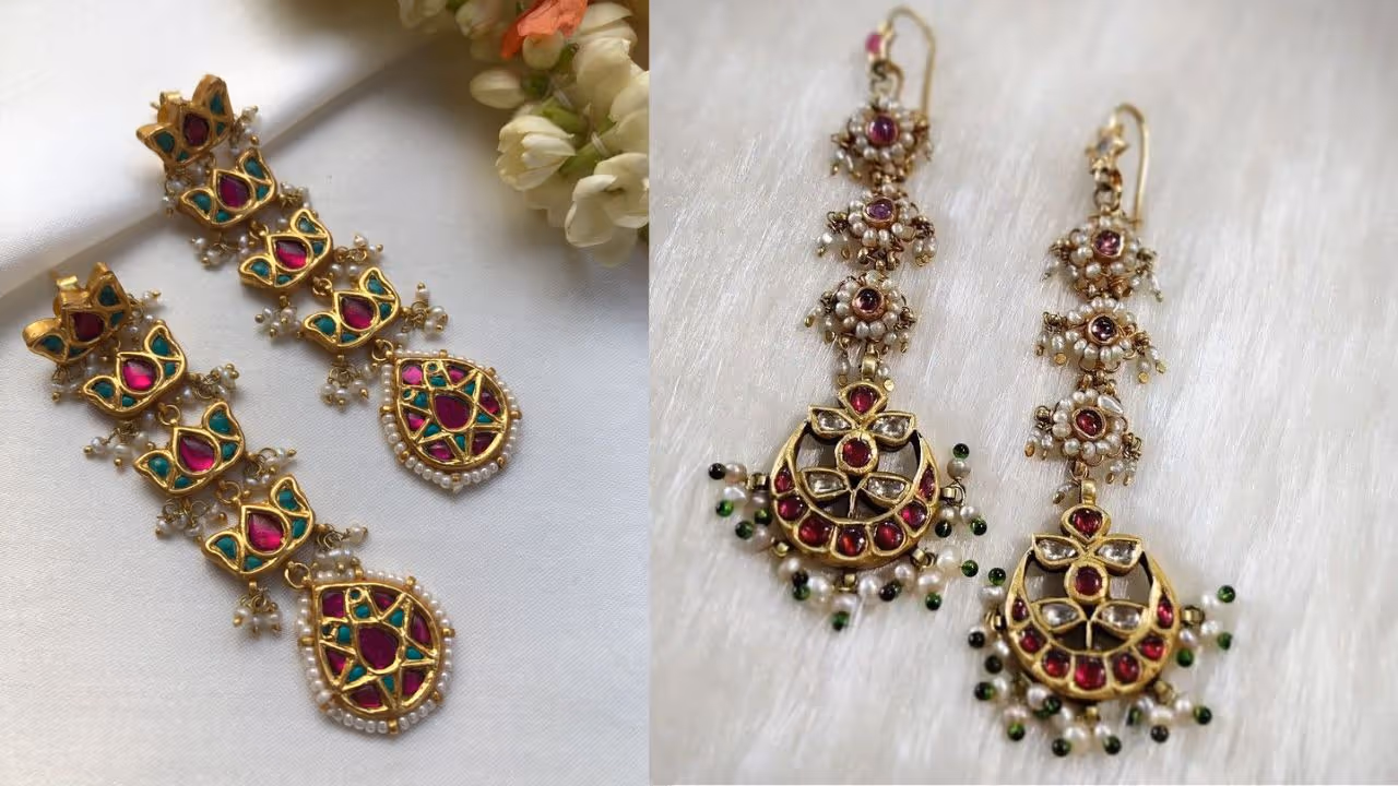 Gold plated silver earrings under 1000 online shopping
