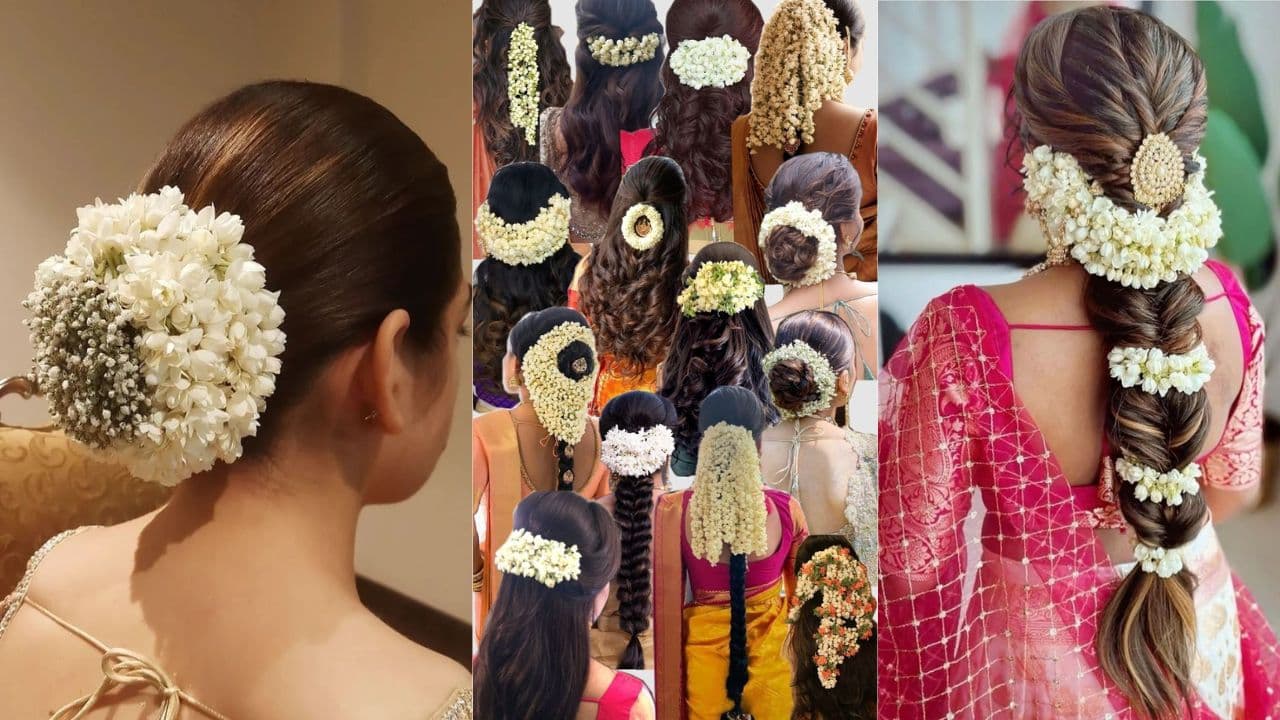 gajra hairstyle for onam