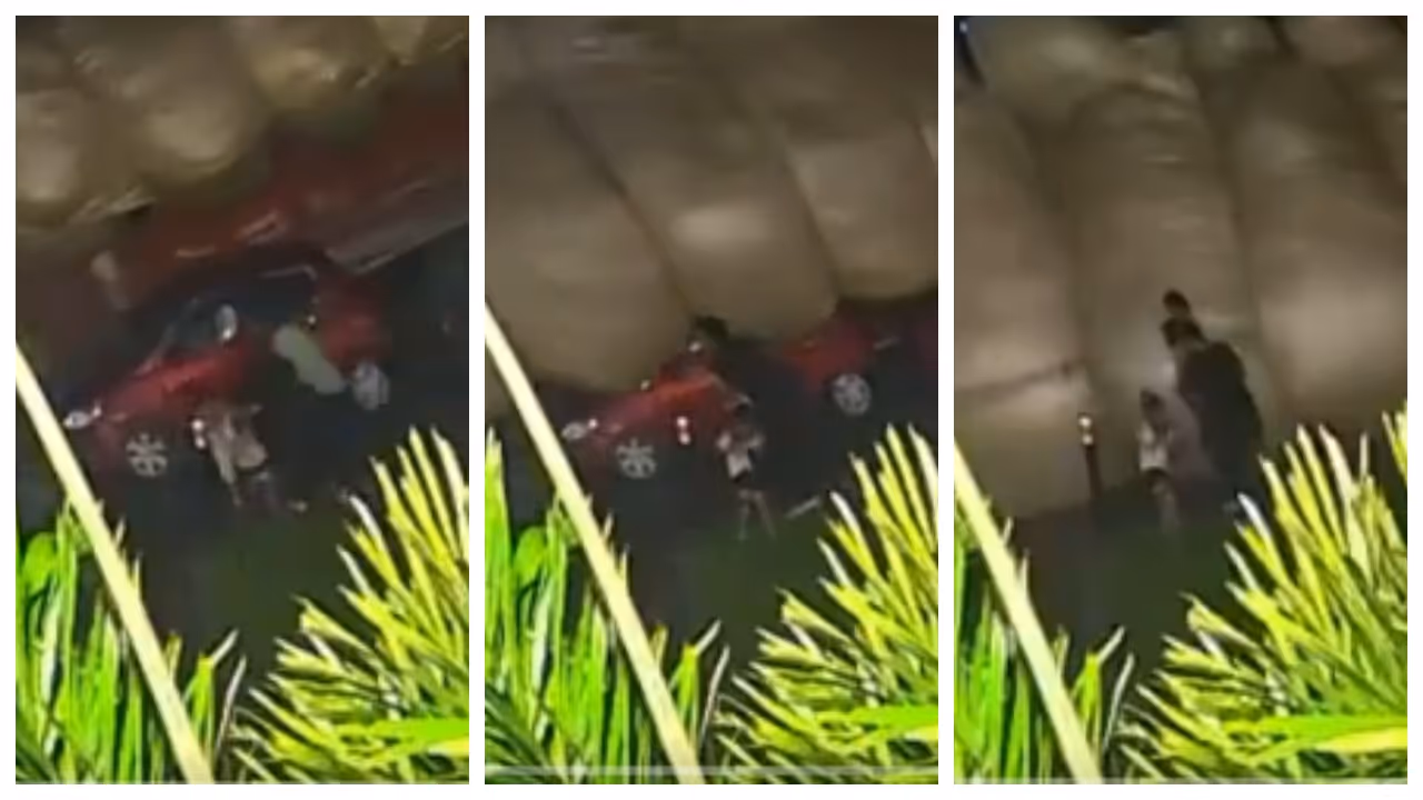 overloaded truck overturned and crashed car