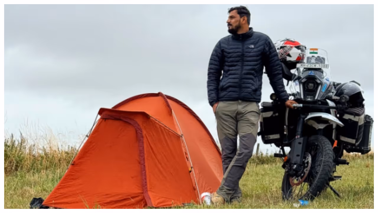 Yogesh received a new bike as gift