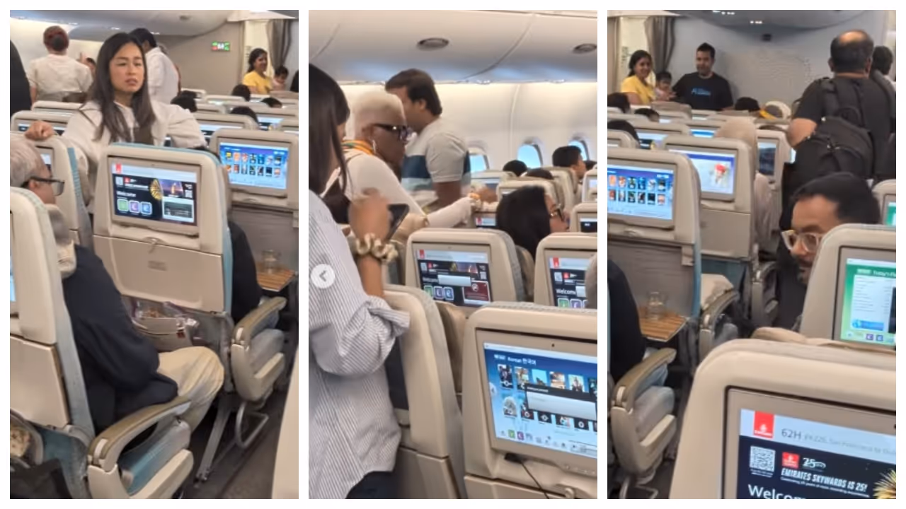 trumps new H 1B visa fee Indians trying to deboard from a US flight