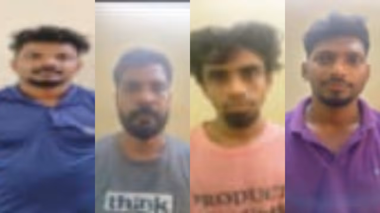 Stolen Innova Car found, four arrested with MDMA and Weapons