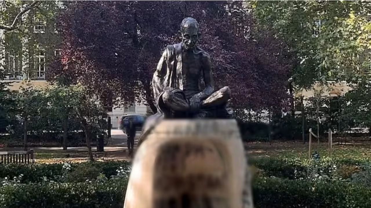 Gandhi Statue Vandalised in London