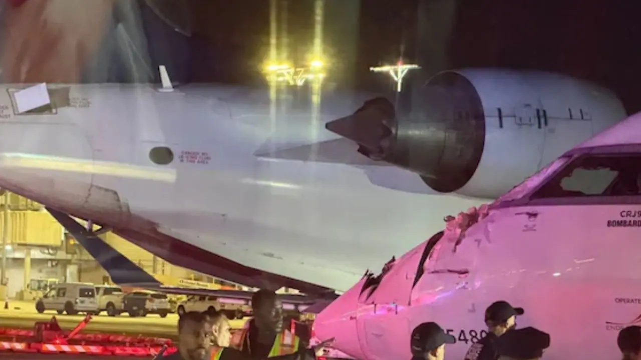 Two Planes Collide At New York Airport Two Planes Collide At New York Airport