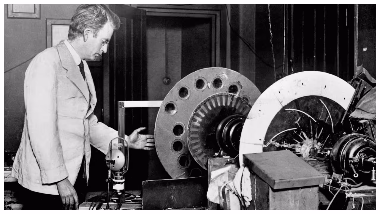 John Logie Baird and his first televion