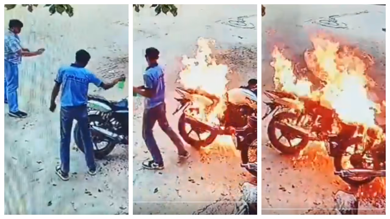Ablaze 2 Bikes In Broad Daylight In Haryana