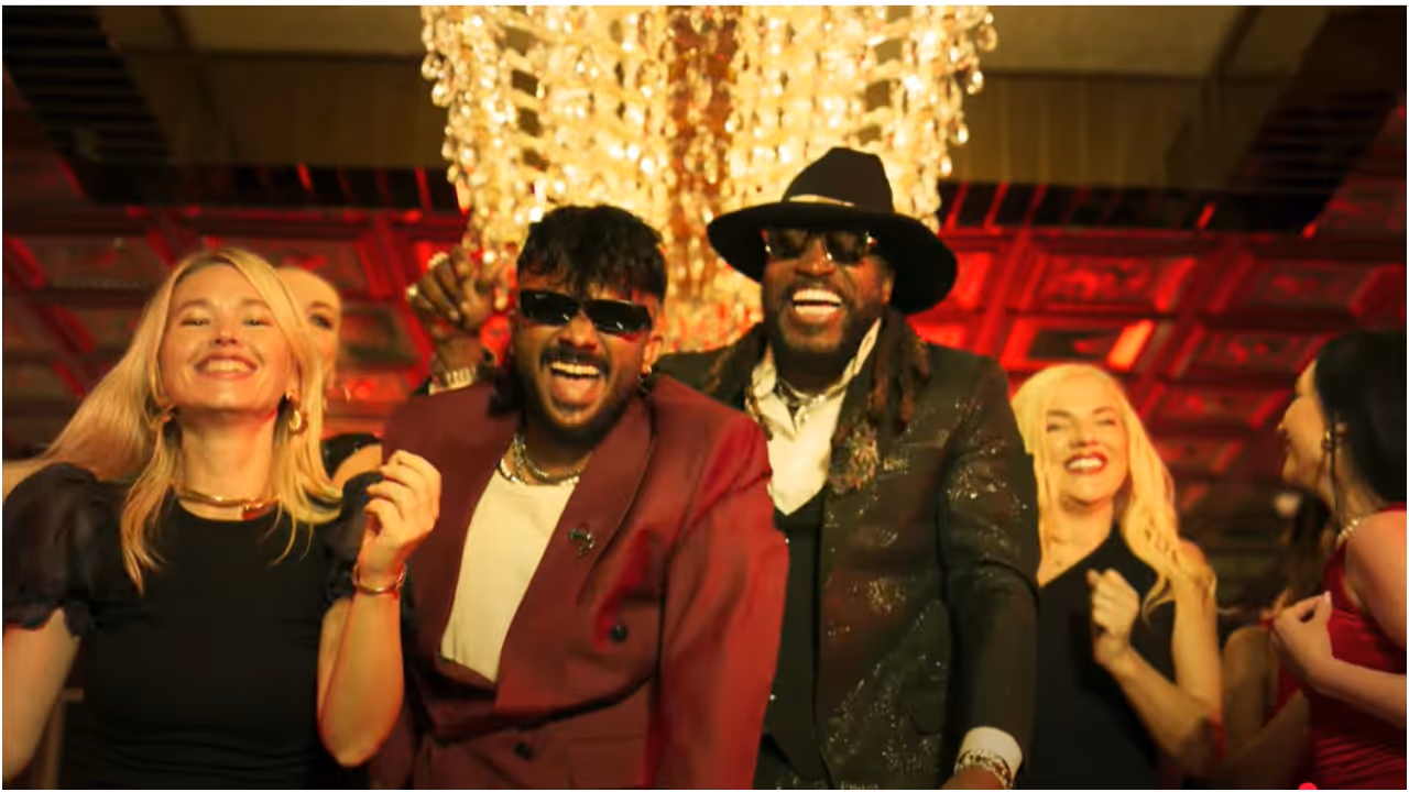 Chandan Shetty Chris Gayle Chandan Shetty Chris Gayle