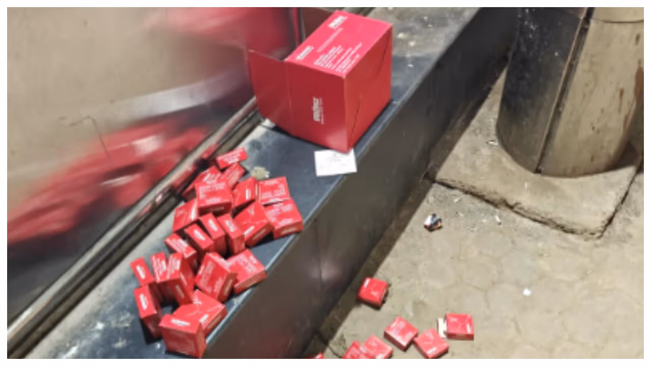 box of condoms found abandoned in Delhi Metro box of condoms found abandoned in Delhi Metro