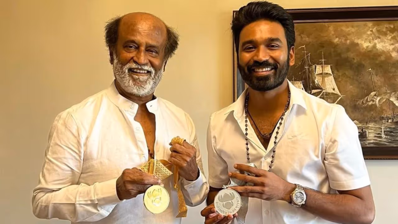 Rajinikanth and Dhanush