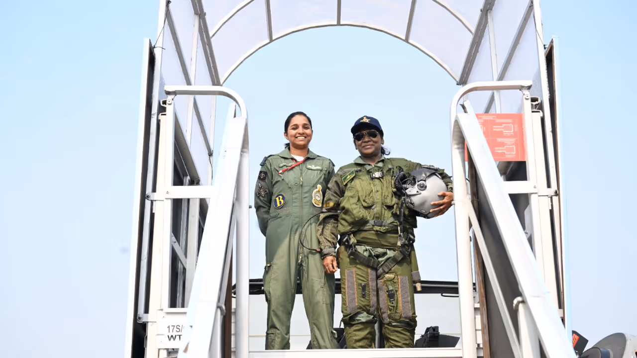 President Droupadi Murmu took a sortie in a Rafale