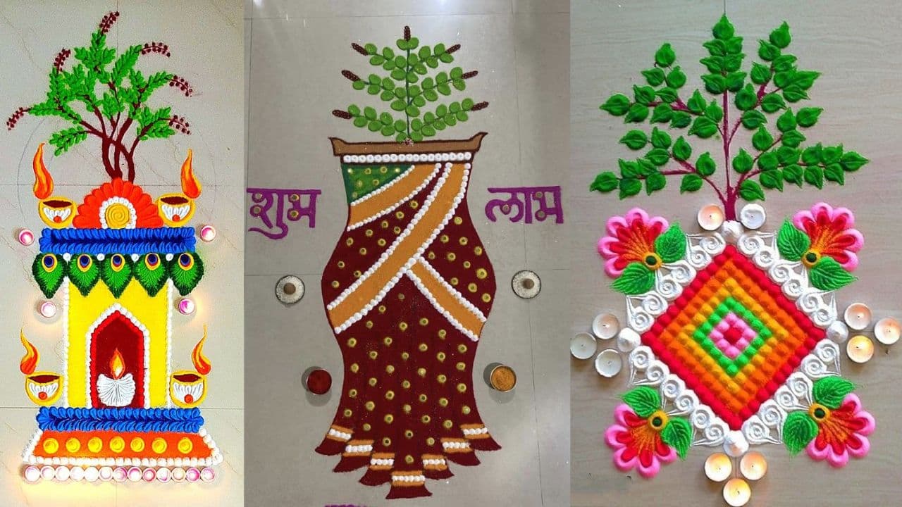 tulsi vivah 2025 simple rangoli tulsi vivah 2025 simple rangoli