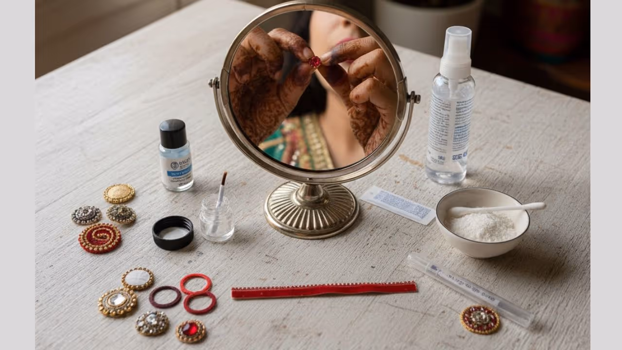 how to make bindi stick all day