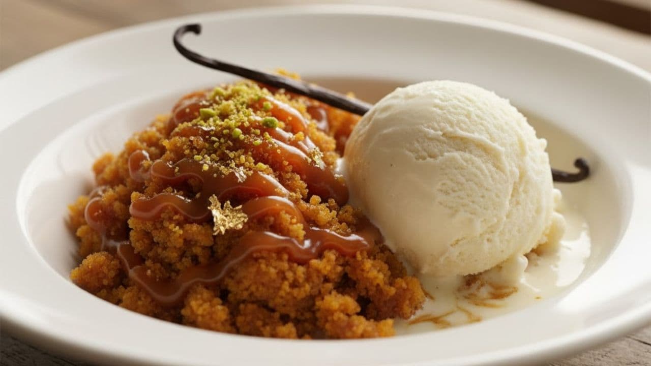 vanilla caramel halwa