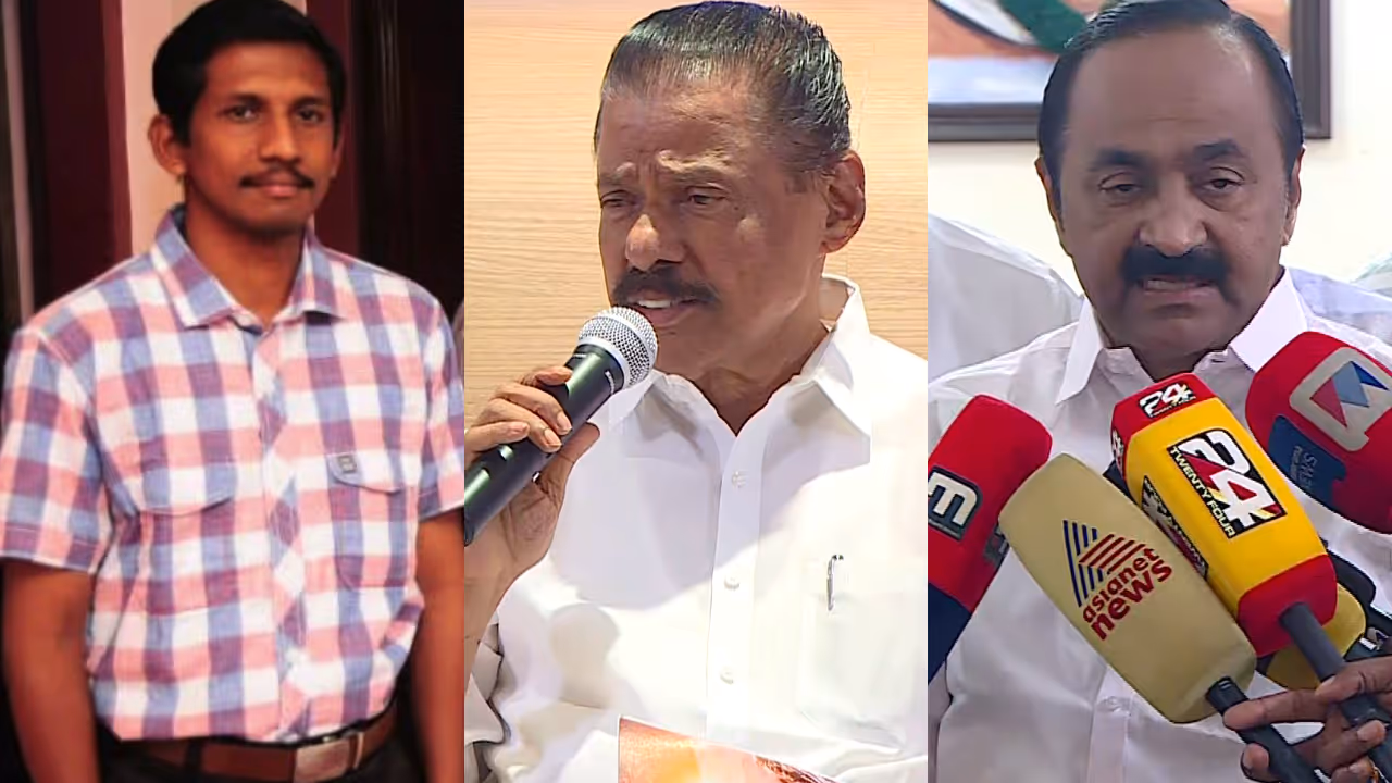 BLO Death MV Govindhan and VD Satheesan