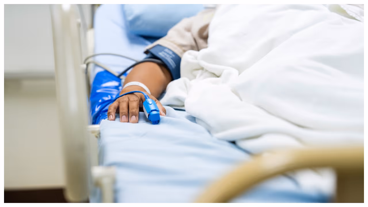 man hospitalised man hospitalised