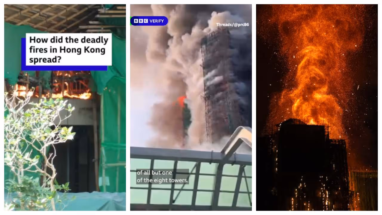 Hong Kong towers fire Hong Kong towers fire