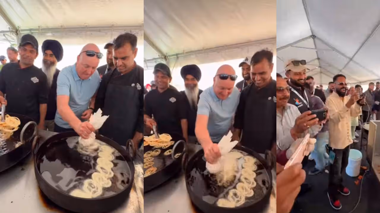 nz pm Luxon tries making jalebi