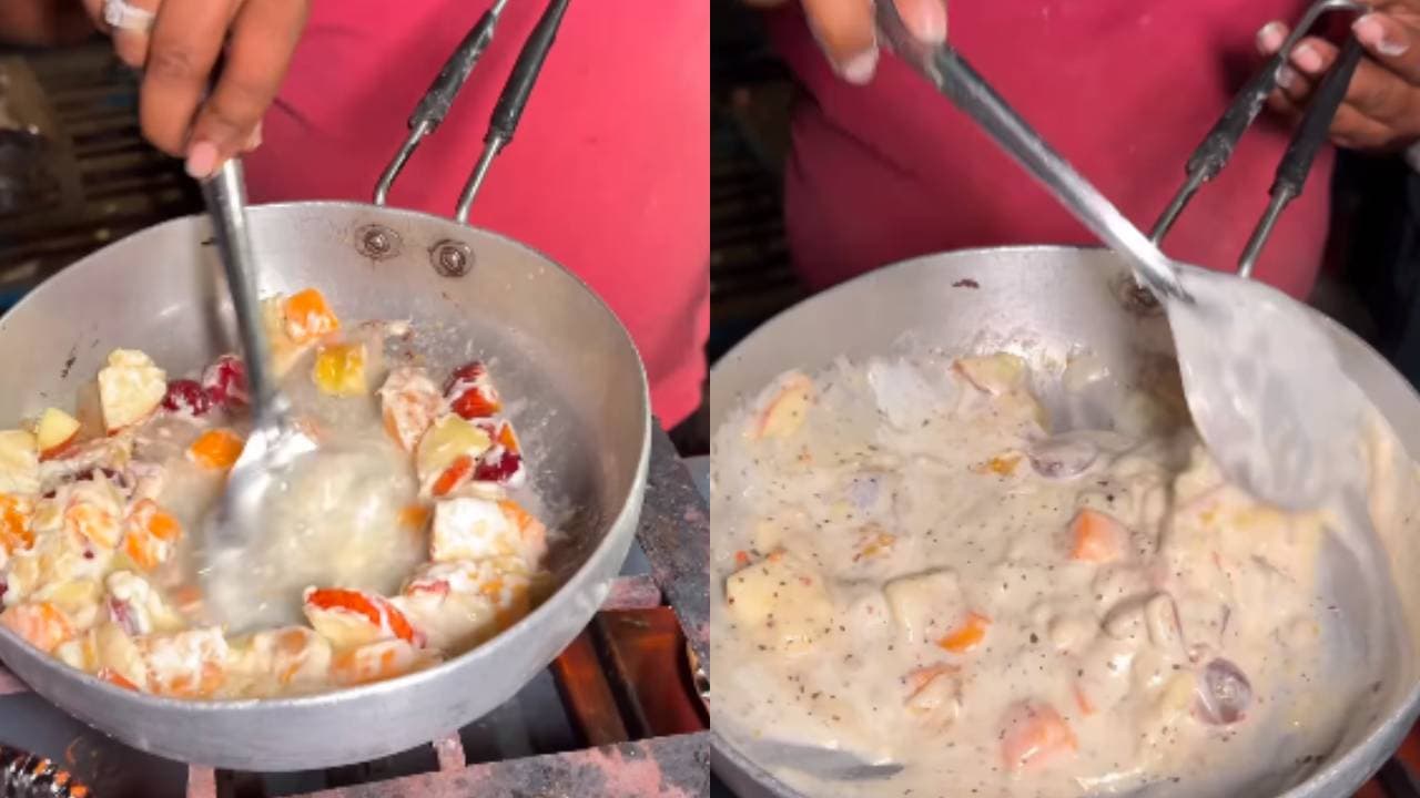 viral video frying fruits