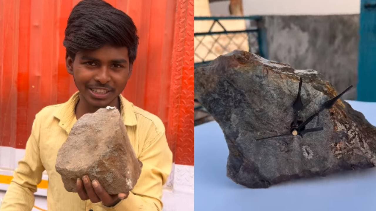 delhi boy stone to artistic clock 