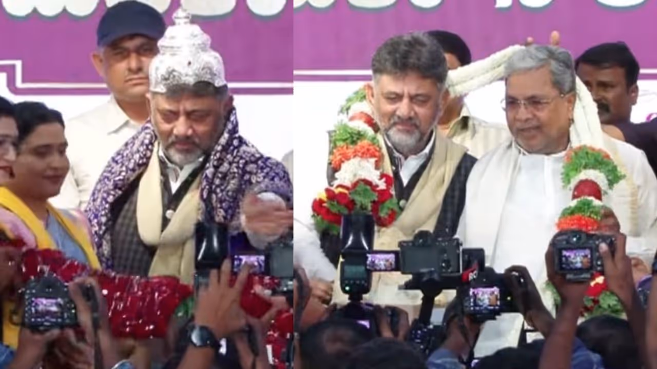 D.K. Shivakumar silver crown